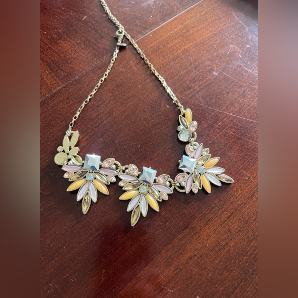 J. Crew Gold and Yellow Statement Necklace